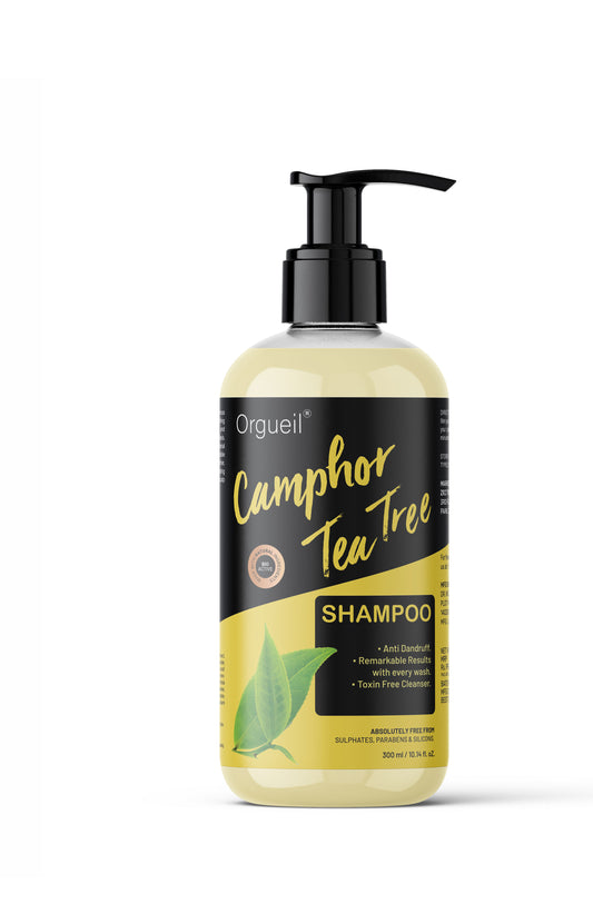 CAMPHOR TEA TREE SHAMPOO - NOURISH AND REVITALIZE - SOOTHE AND BALANCE - COMBAT DANDRUFF